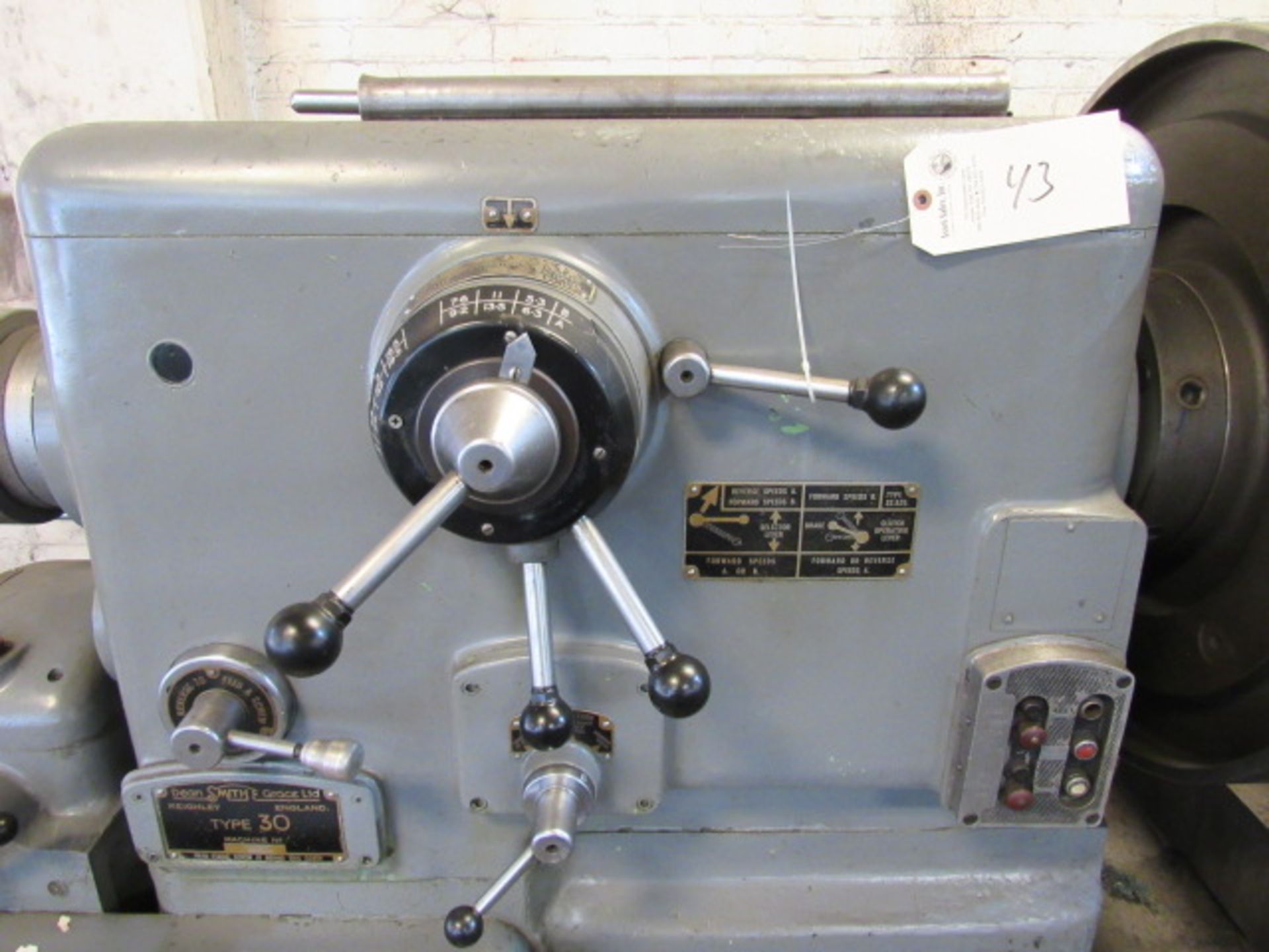 Dean Smith & Grace #30 30'' x 96'' Gap Bed Engine Lathe - Image 2 of 11
