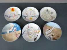 Sechs Sammelteller Limoges Dali 22cm