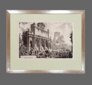 PIRANESI, GiovannI Baptista: Veduta del Castello dell'Acqua Paola sul Monte Aureo