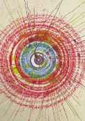 Damien Hirst, geb. 1965, spin-art-Bild, Mischtechnik auf Papier, stempelsigniert von Damien Hirst,