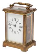 An Edwardian French mantel clock the eight-day duration timepiece movement having a platform