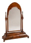 A walnut dressing table mirror,