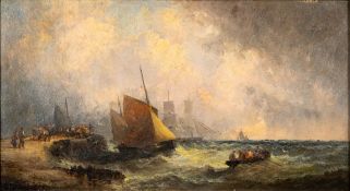 Dutch School (late 18th/early 19th century) Ships in stormy waters,