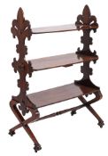 A Regency or George IV rosewood library bookstand,