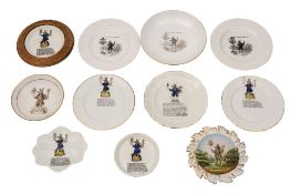Eleven various china Trusty Servant plates and dishes,