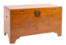 A Chinese camphorwood trunk,
