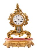 Alliez & Berguen, Paris a French gilt mantel clock,