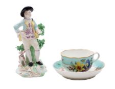 A Derby porcelain figure of the Garland Shepherd,