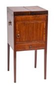 A George III mahogany enclosed dressing stand, last quarter 18th century,