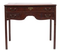 A George III oak lowboy,