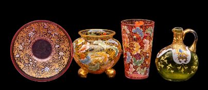 A group of Bohemian Moser enamelled glassware, circa 1900,