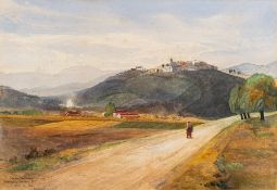 Bernard Walter Evans (1848-1922) Mougins South of France, Sketch from Nature,