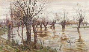 Robert Winter Fraser (1848-1906) A Winter Flood,
