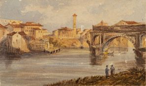 Circle of John 'Warwick' Smith (British, 1749-1831) The Temple of Vesta, Rome,