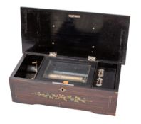A Victorian music box with 11.