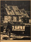 *Gladys Owen (Australian, 1889-1961) A village highstreet scene signed,