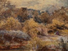 Follower of Beatrice Emma Parsons RA (British, 1870-1955) A river landscape in bloom,