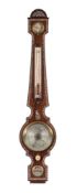 Amadio, London a rosewood inlaid wheel barometer,