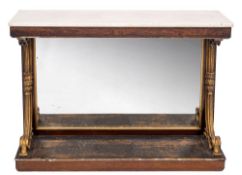 A Regency rosewood and carved giltwood console table,