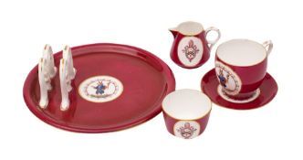 A china Winchester College breakfast set,