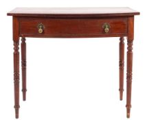 A mahogany bowfront side table,