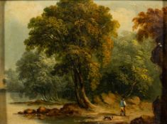 Follower of Thomas Barker of Bath (early 19th century) A landscape with a huntsman and his hound;