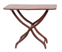 A Victorian mahogany folding coaching table,
