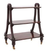 A mahogany library porter in Regency style,