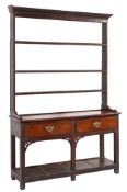 A George III oak dresser,