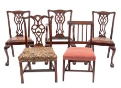 A George III mahogany side chair,