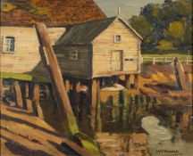 W.O. Norris (20th century school) Rideau River, Canada signed lower right oil on board 27 x 32cm.