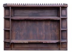 A Victorian mahogany hanging open bookcase,