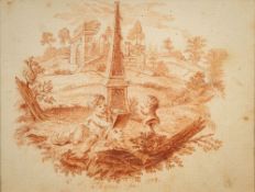 English School (later 18th century) Allegory of the Arts inscribed and dated C. S. Thyme fec.