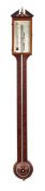 P. Barini, York, a Georgian mahogany stick Barometer