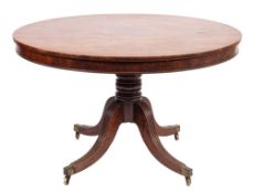 A Regency mahogany circular breakfast table,