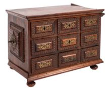 A Dutch colonial rosewood table cabinet in 17th century taste,