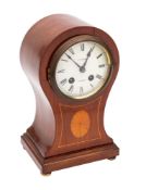 A German Edwardian balloon shaped mantel clock,