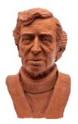 Joan Brennan [20th century] a terracotta bust of Professor Ronald Graveson [1911-1991]: signed and