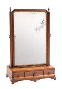 A George II walnut dressing table mirror, circa 1740,