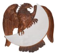 A Continental carved and stained wood framed wall mirror, in the manner of Gabriel Viardot,