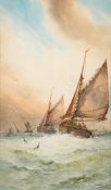 Thomas Bush Hardy (British, 1842-1897) Yarmouth Fishing Boats signed,