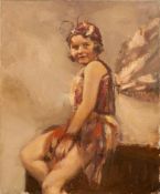 Follower of Philip Alexius de Laszlo (1869-1937) Portrait of a young girl dressed as a fairy,