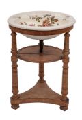 A Victorian glazed ceramic and mahogany mounted washstand,