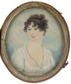 British School (early 19th century) A miniature portrait of a lady,