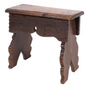 An oak joint stool in 17th century style,
