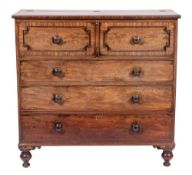 A Regency mahogany mule chest,
