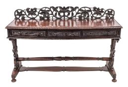 An Anglo Indian padouk side table, second quarter 19th century,