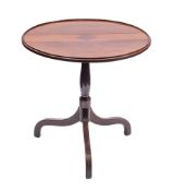 A George III mahogany tripod table,