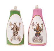 Two Victorian china Trusty Servant jugs, second half 19th century,