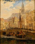 Arthur Joseph Meadows (British, 1843-1907) Quai van Metterin, Antwerp,